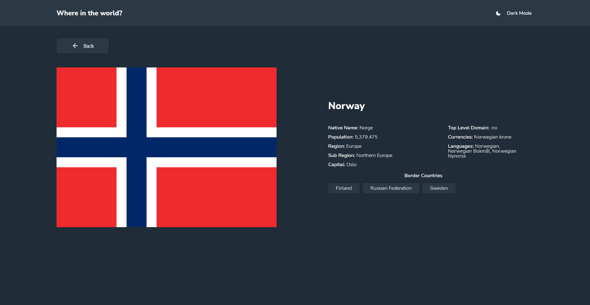 Projeto REST countries API